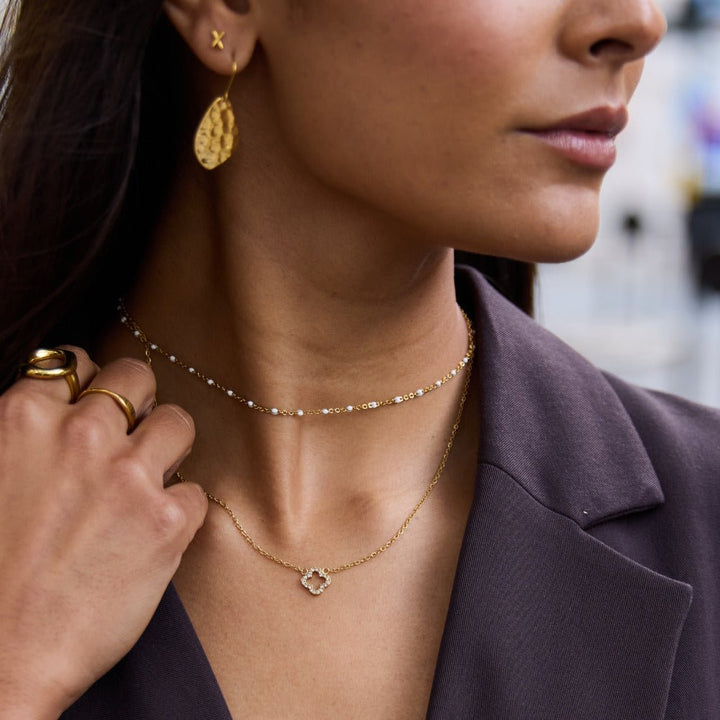 Luxe Crystal Clover Necklace