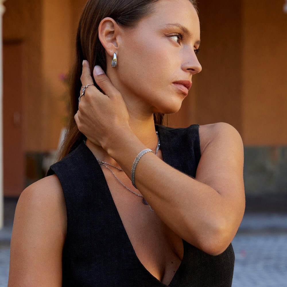 Molly Silver Mesh Chain Bracelet