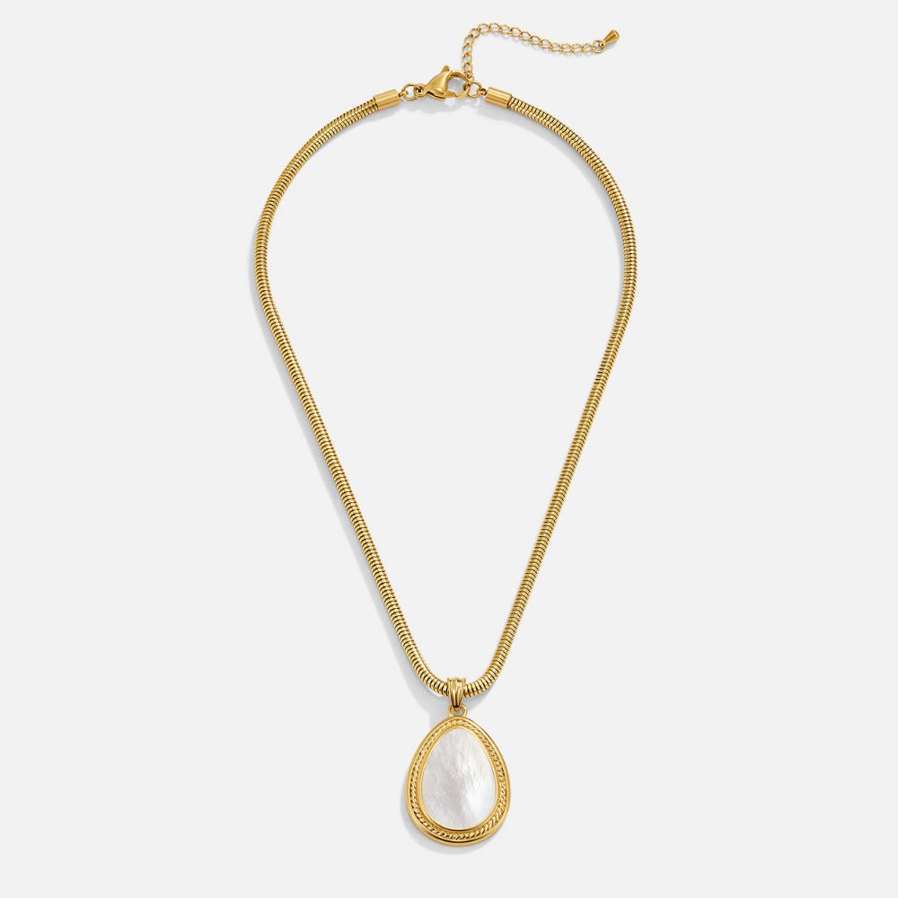 Mother of Pearl Teardrop Necklace