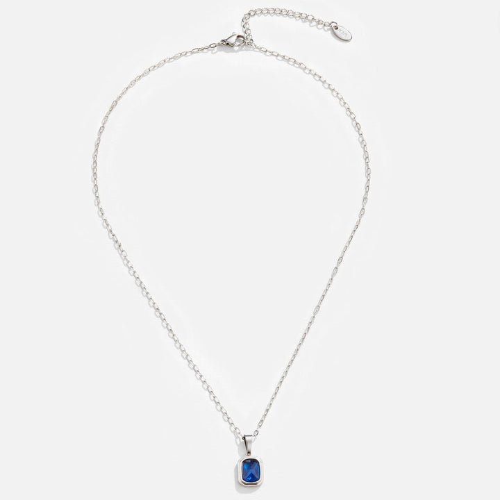 Ocean Blue Pendant Silver Necklace