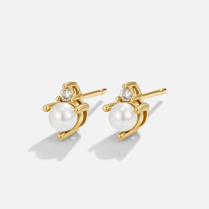 Pearl & Crystal Stud Earrings