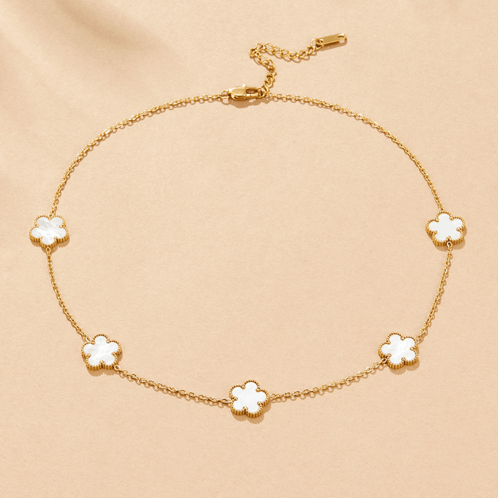 Pearl Shell Clover Necklace