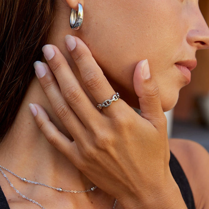 Raya Silver Chain Band Ring