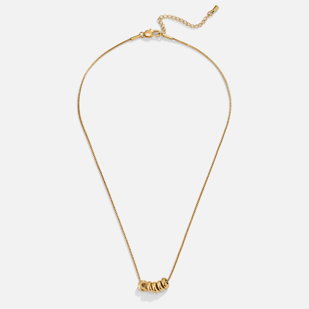 'Rings of Happiness' Gold Necklace