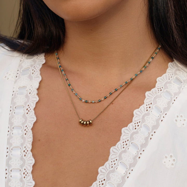 'Rings of Happiness' Gold Necklace