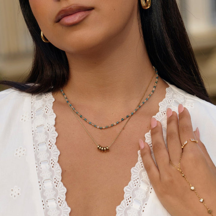 'Rings of Happiness' Gold Necklace