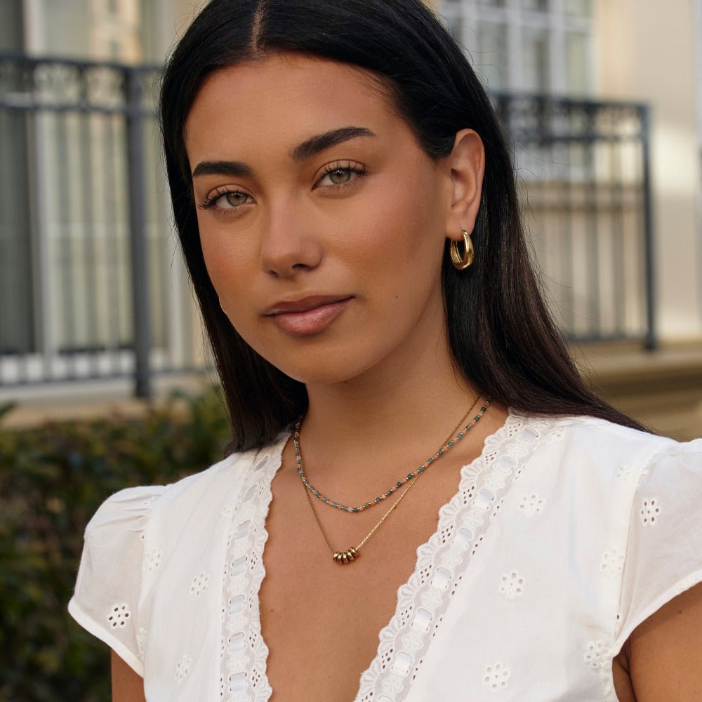 'Rings of Happiness' Gold Necklace