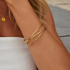 Sabrina Gold Layered Bangle 2