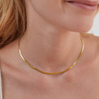 Sarya Snake Chain Gold Necklace 2