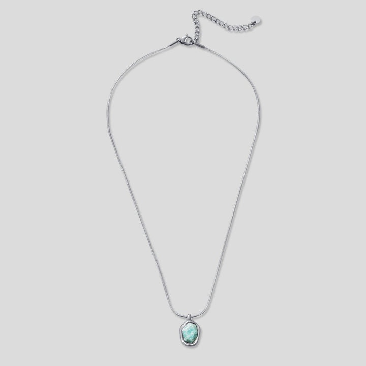 Silver Aquamarine Pendant Necklace