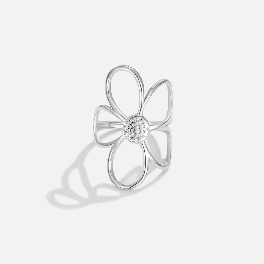 Silver Daisy Flower Ring
