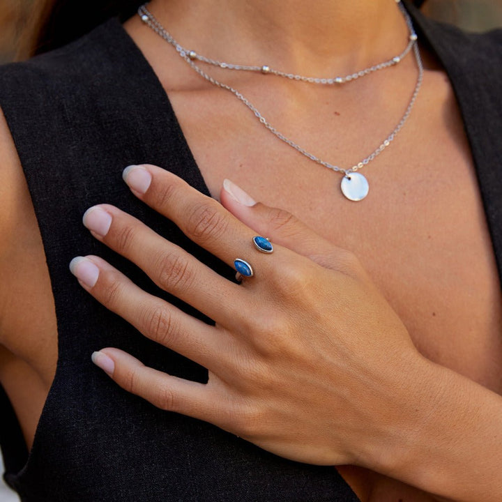 Silver Lapis Lazuli Wrap Ring