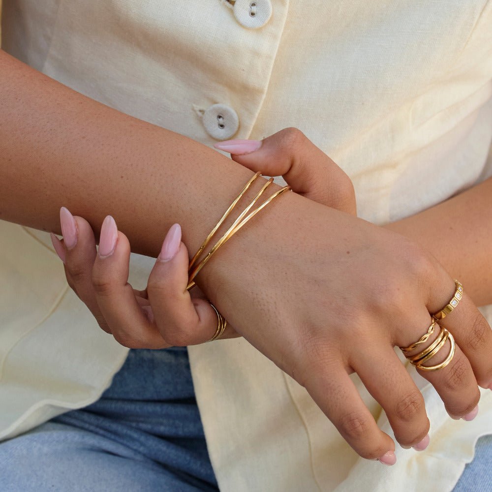 Solana Gold Bangle Set