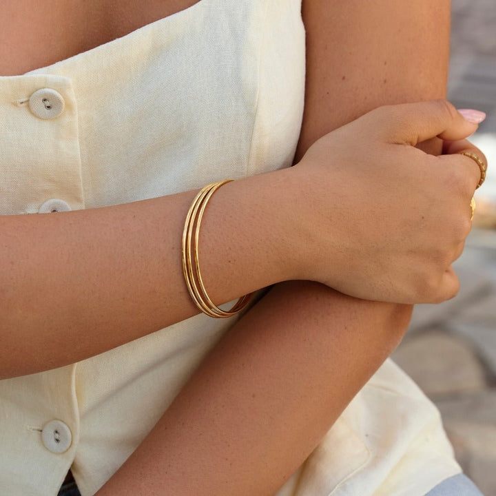 Solana Gold Bangle Set
