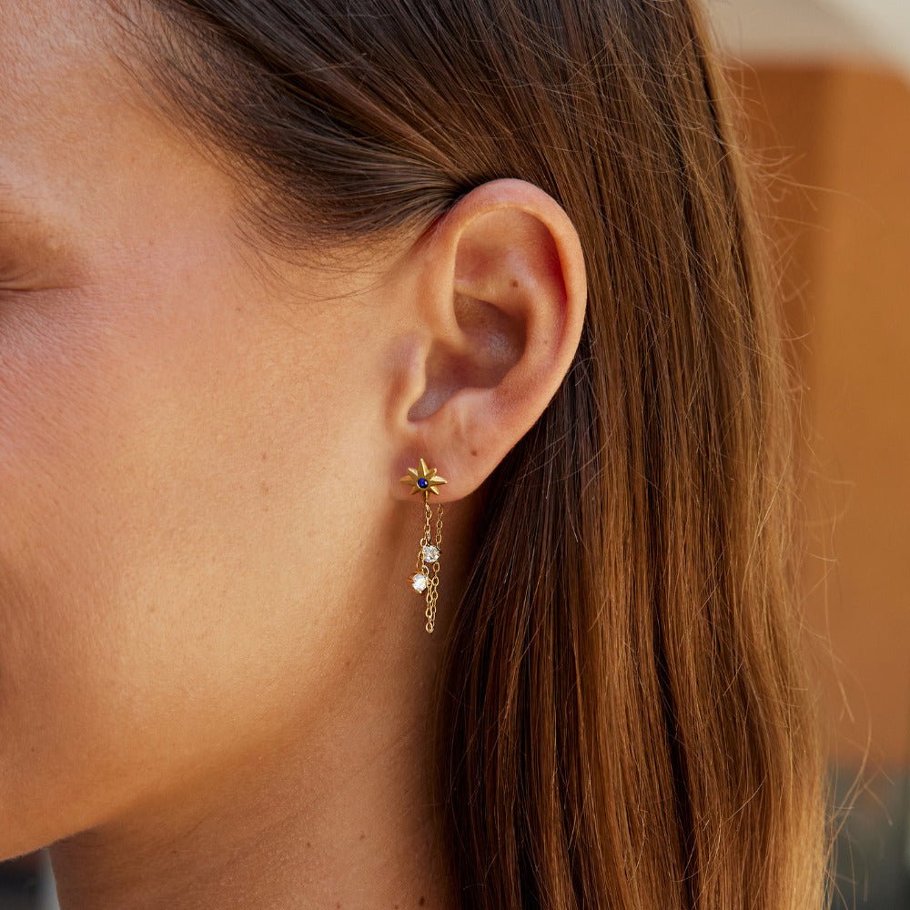 Starburst Crystal Drop Earrings
