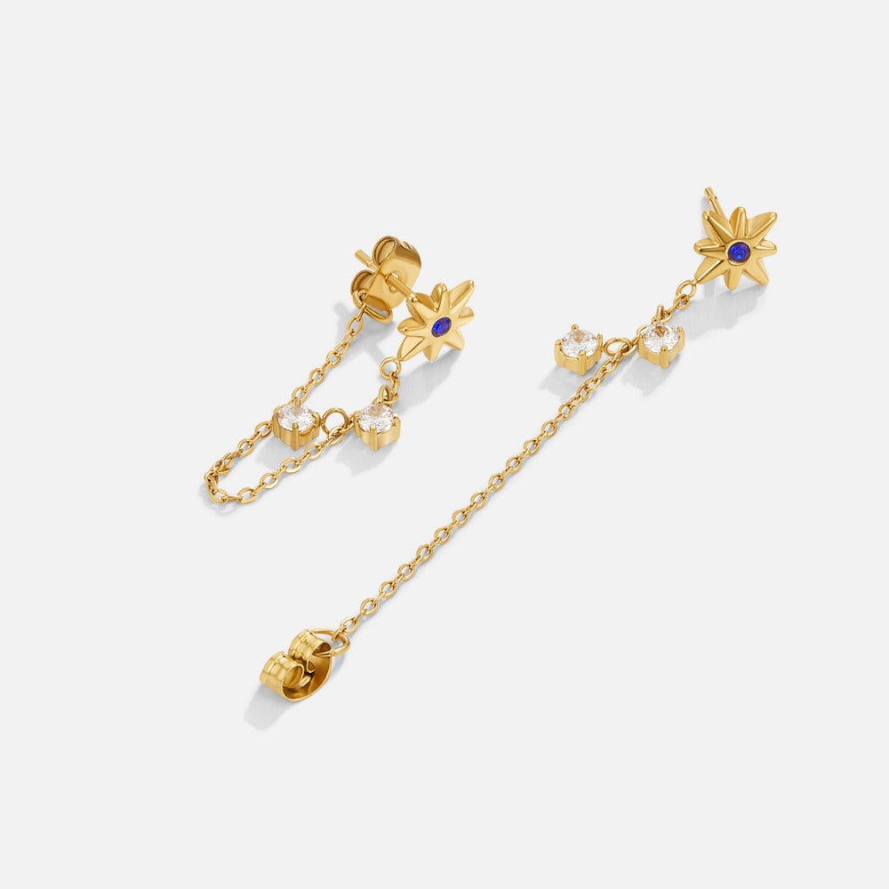 Starburst Crystal Drop Earrings