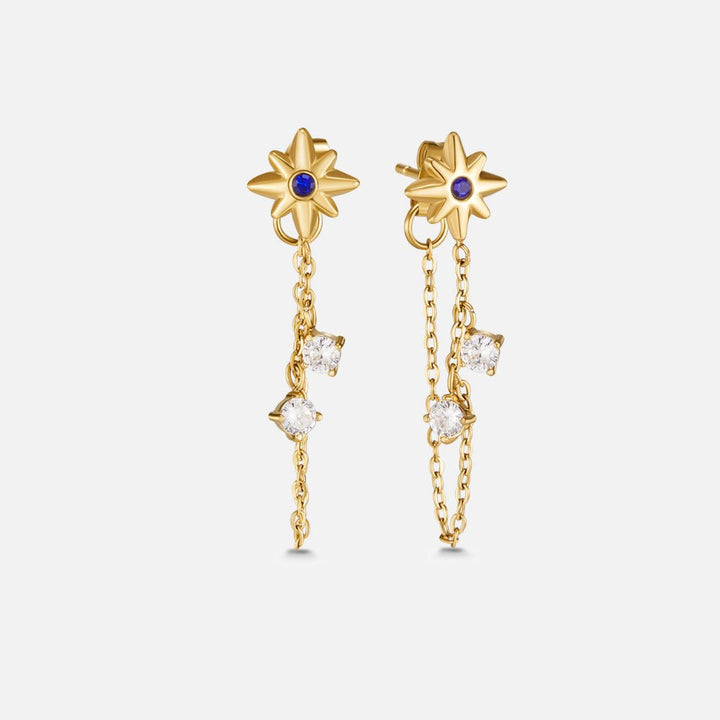Starburst Crystal Drop Earrings