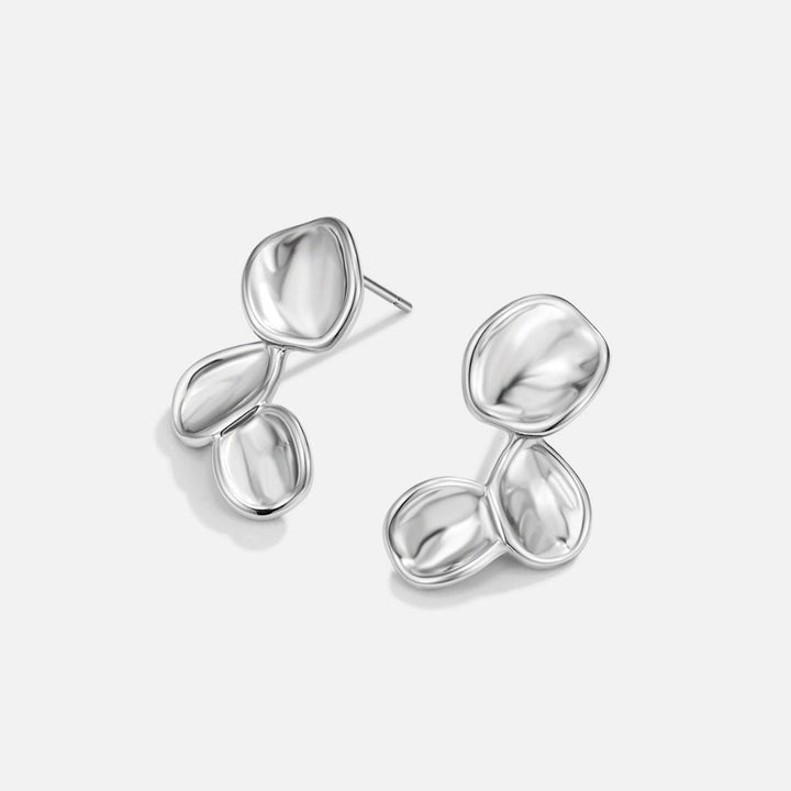 Tori Silver Petal Drop Earrings