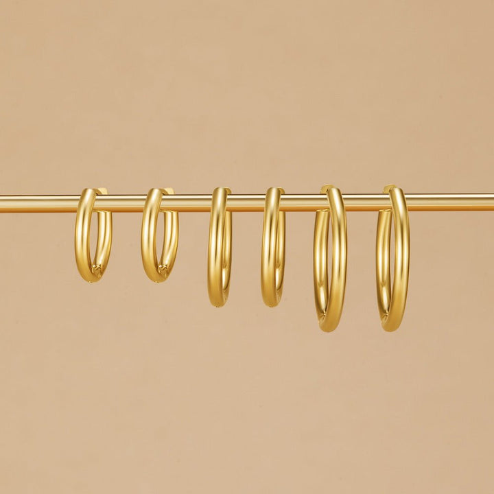 Triple Hoop Earrings Set