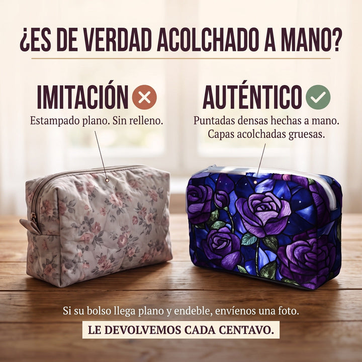Neceser Acolchado — Rosa de Medianoche