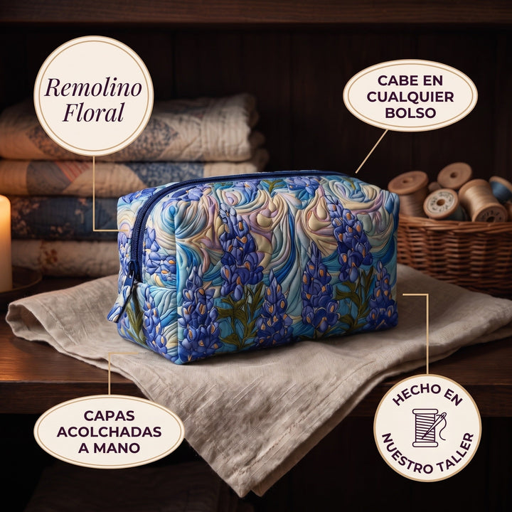 Neceser Acolchado — Remolino Floral