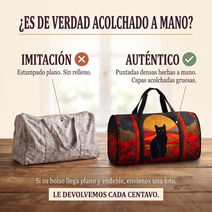 Bolso de Viaje Acolchado — Gato al Atardecer