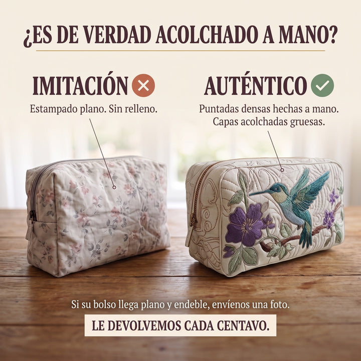 Neceser Acolchado — Colibrí en Flor