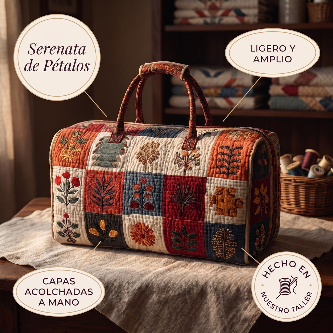 Bolso de Viaje Acolchado — Serenata de Pétalos