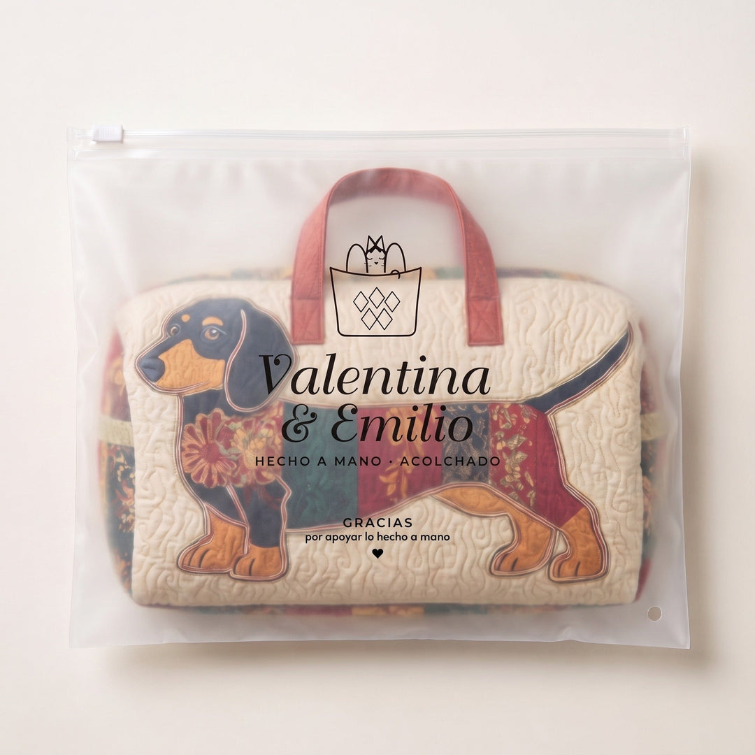 Bolso de Viaje Acolchado — Perrito de Retazos
