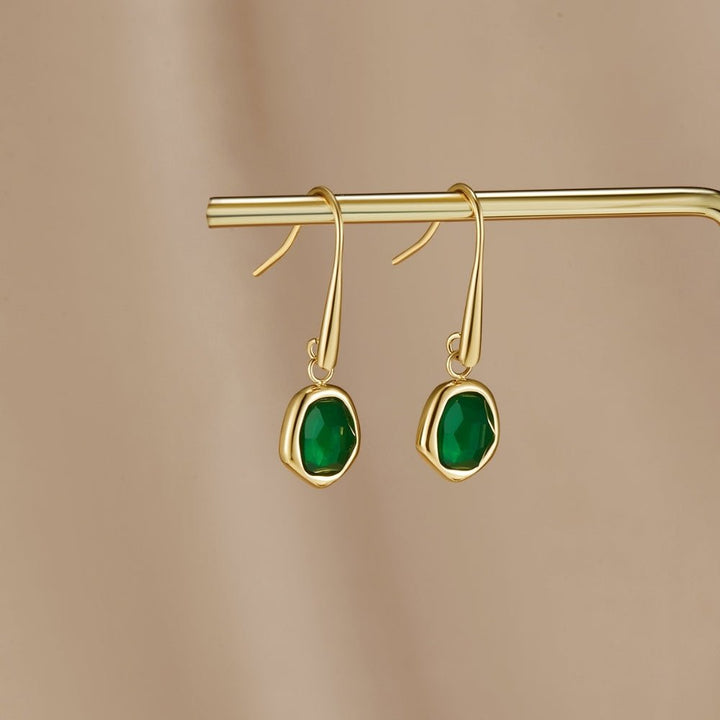 Vintage Emerald Drop Earrings