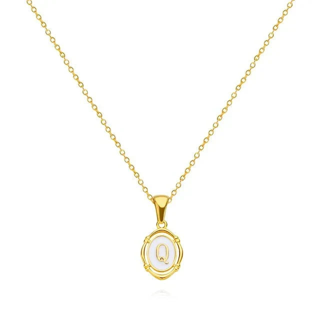 Vintage Gold Letter Necklace