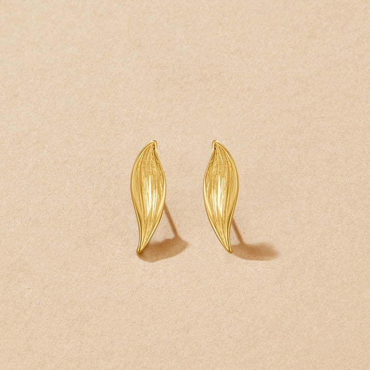 Vintage Monet Gold Leaf Earrings