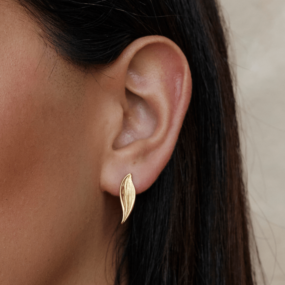 Vintage Monet Gold Leaf Earrings