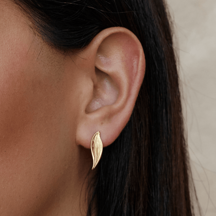 Vintage Monet Gold Leaf Earrings
