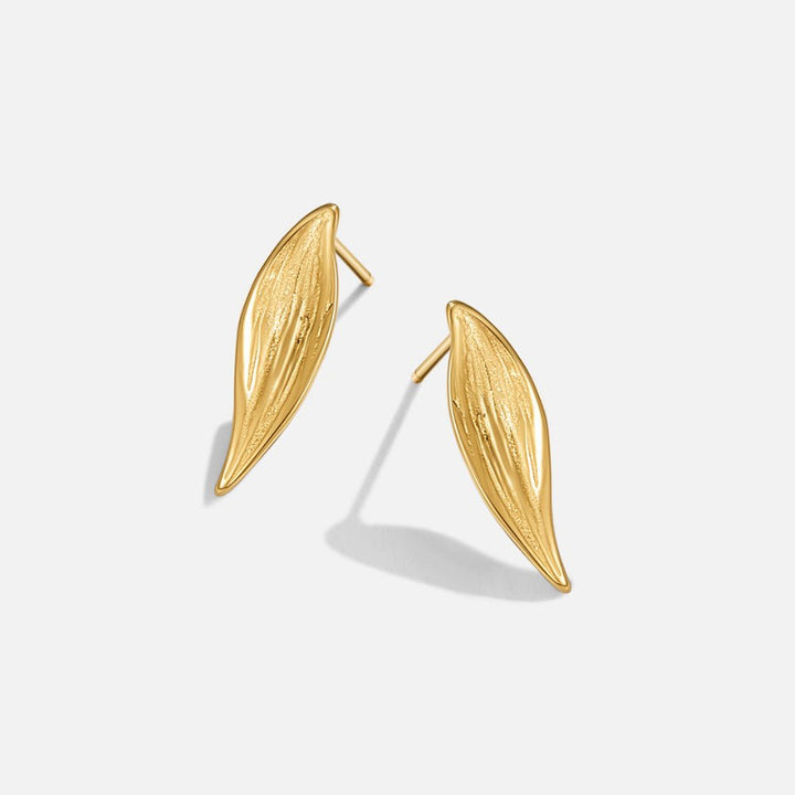Vintage Monet Gold Leaf Earrings