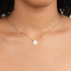 White Blossom Flower Necklace 2