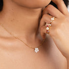 White Blossom Flower Necklace 7