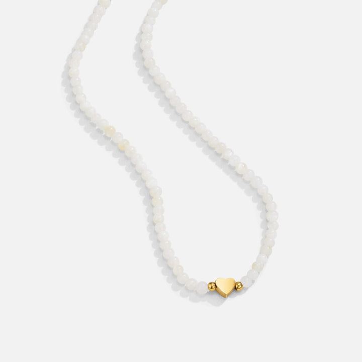 White Selene Bead  Necklace