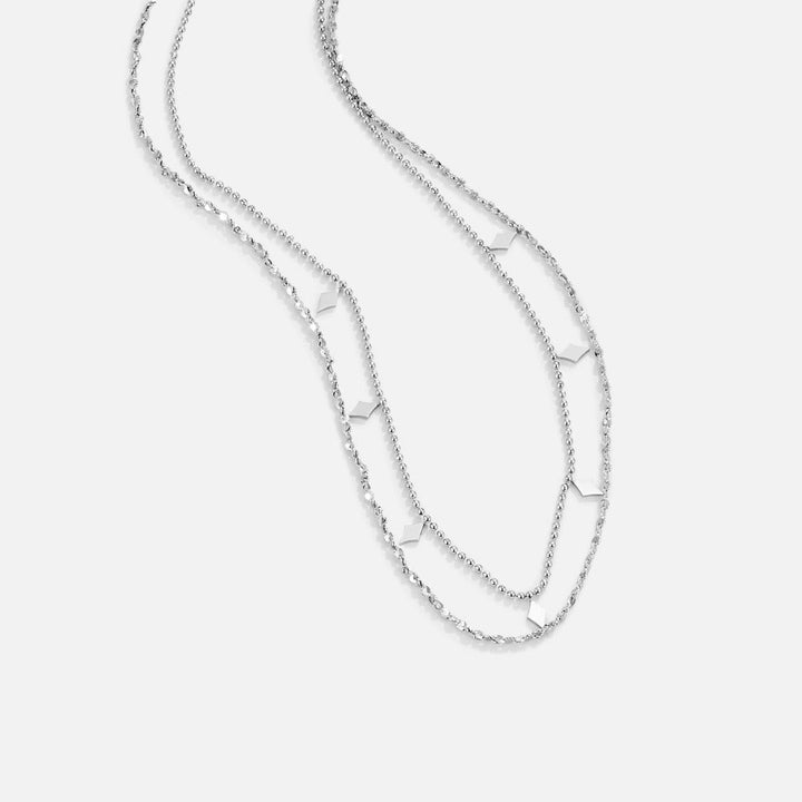 Willow Diamond Drop Layered Necklace