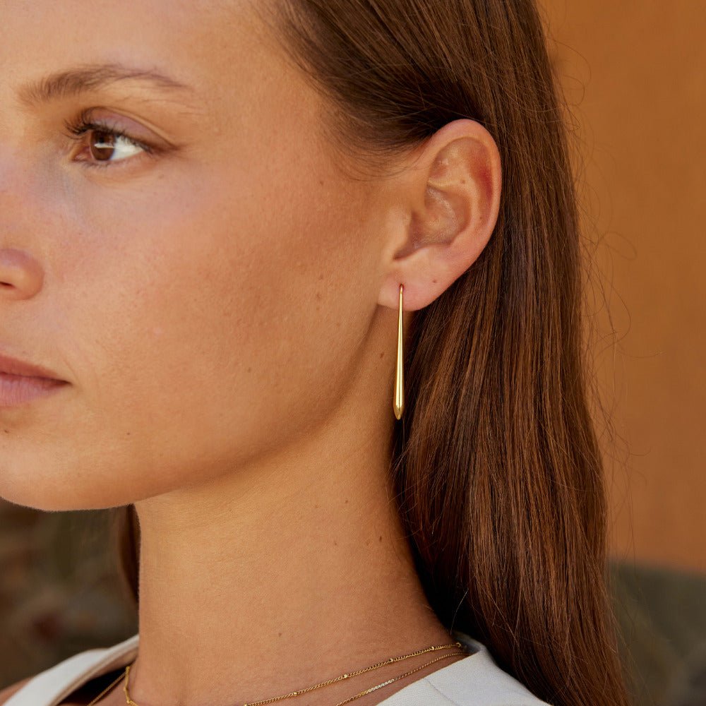 Zia Gold Drop Earrings