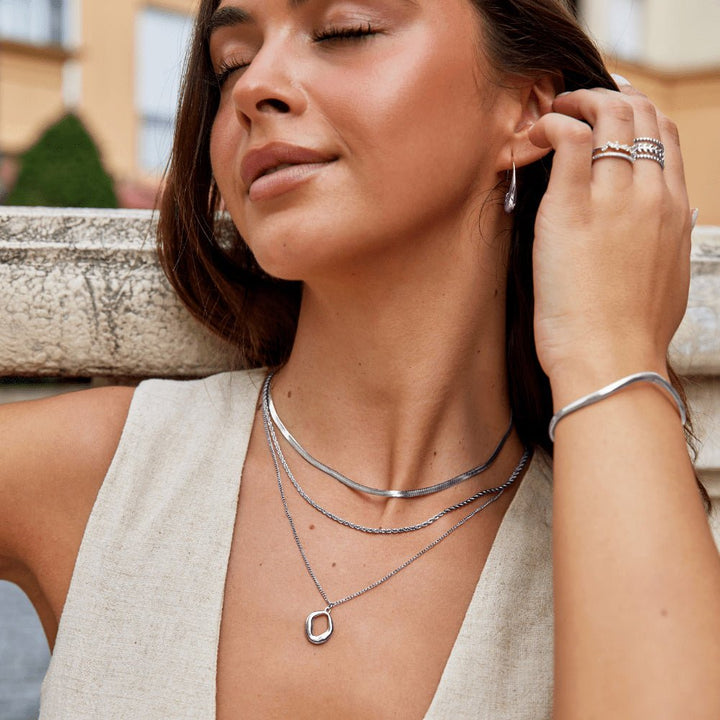 Zola Geometric Silver Necklace