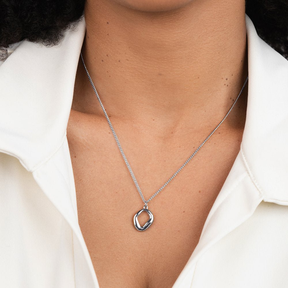 Zola Geometric Silver Necklace