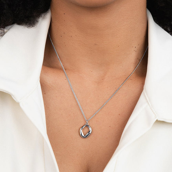 Zola Geometric Silver Necklace